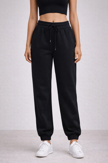 Black Jogger Sweatpants - Ultra-Soft Relaxed Fit