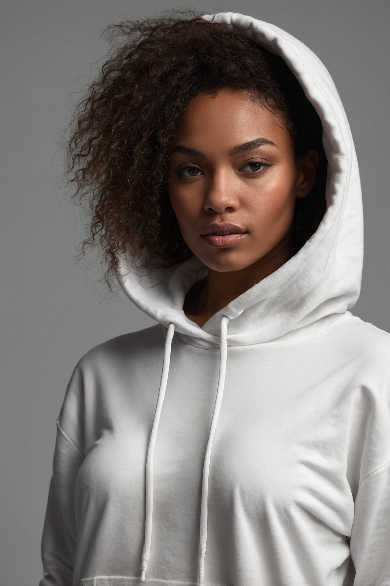 Hooded Sweatshirt Dress - Relaxed Fit with Drawstring & Pocket for Women