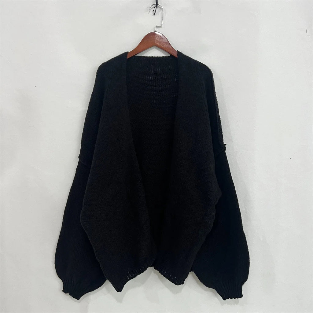 Cosy Knit Cardigan - Long Sleeve Open Front Sweater Jacket for Women