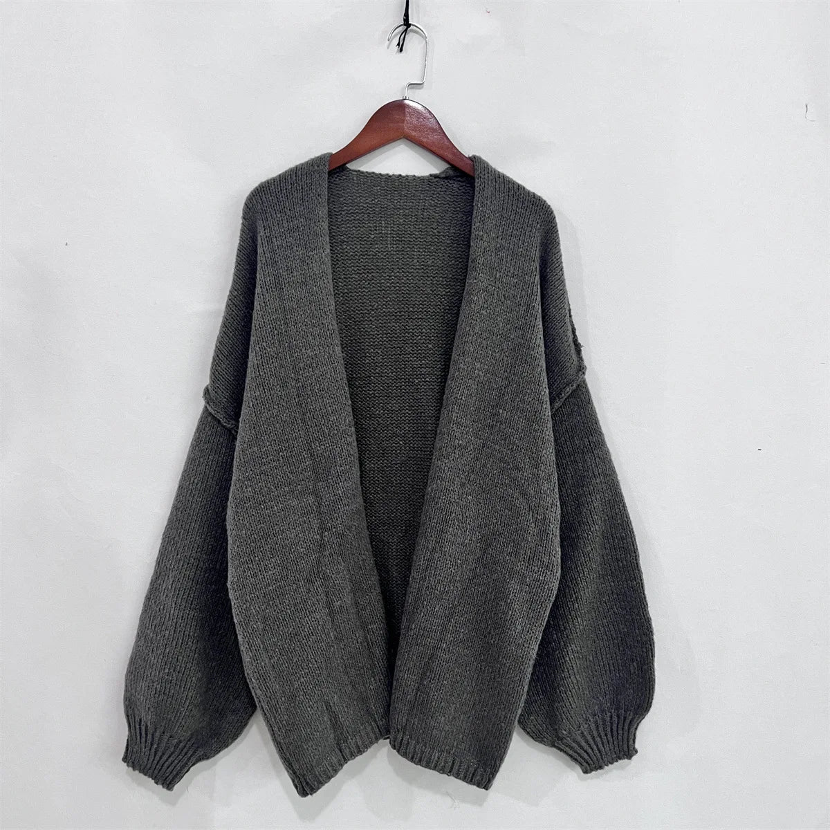 Cosy Knit Cardigan - Long Sleeve Open Front Sweater Jacket for Women