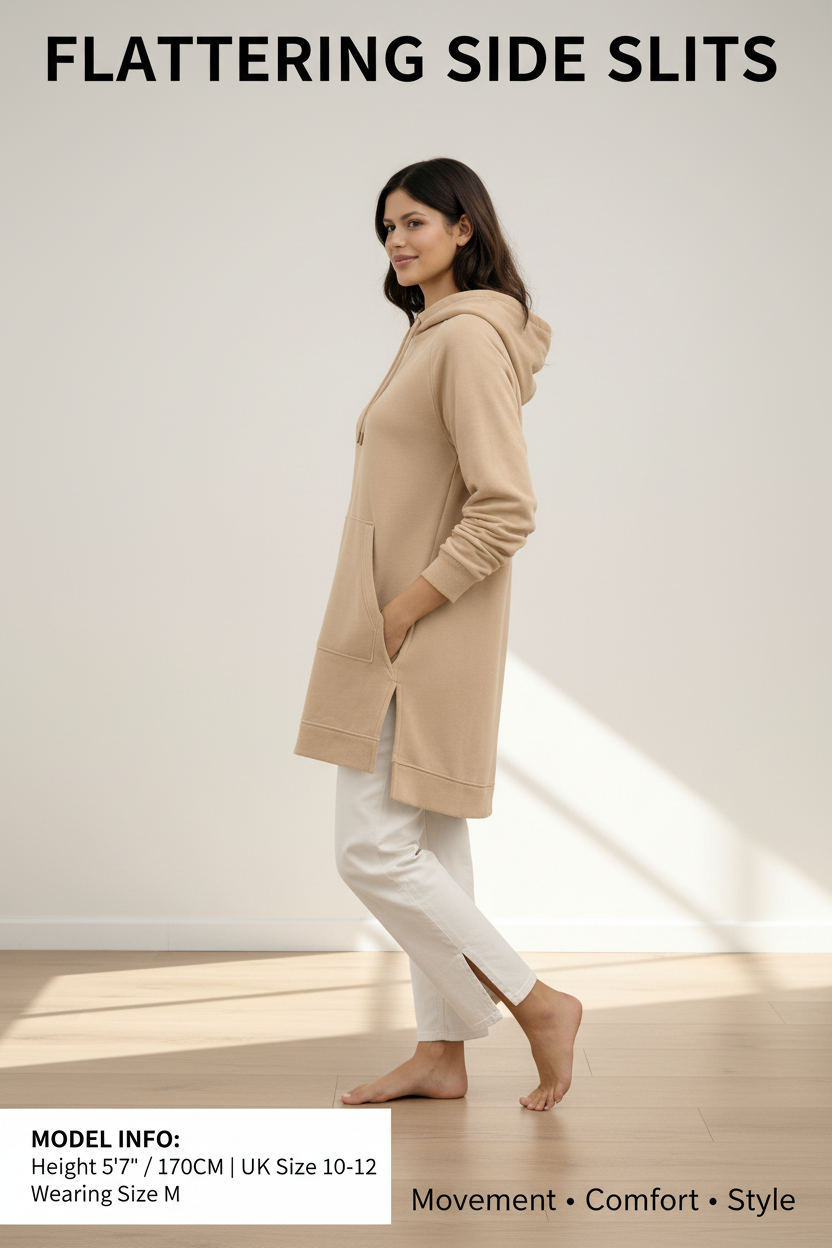 Beige Dress with Side Slits