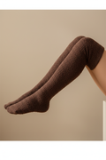 Dark Brown Over-the-Knee Socks