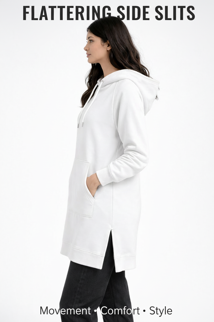 Flattering Side Slits White