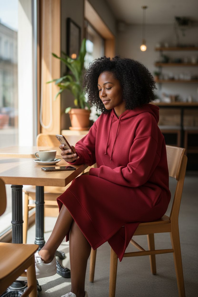 Photo 13 - Femme noire au café