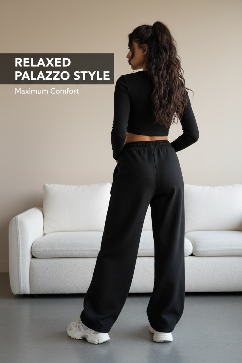 Relaxed Palazzo Style Black